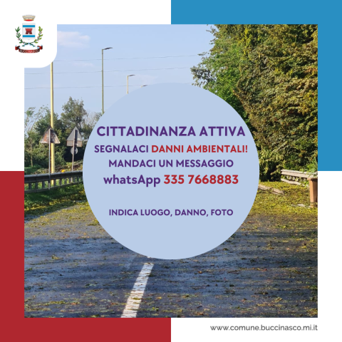 Appello alla cittadinanza Buccinasco, segnalateci i danni all’ambiente