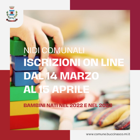 Nidi comunali di Buccinasco, iscrizioni dal 14 marzo al 15 aprile   