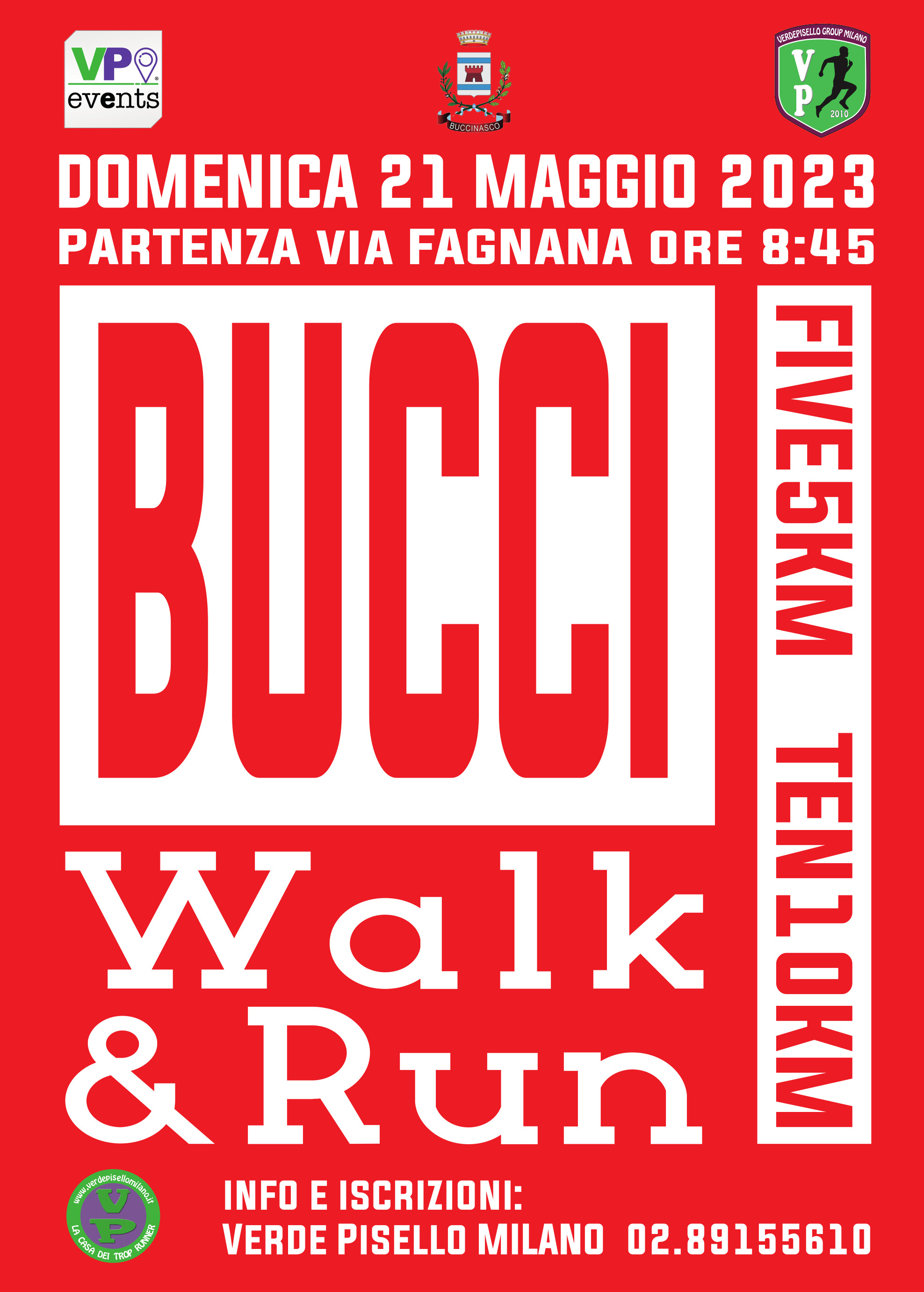 Bucci Walk & Run, si torna a correre domenica 21 maggio