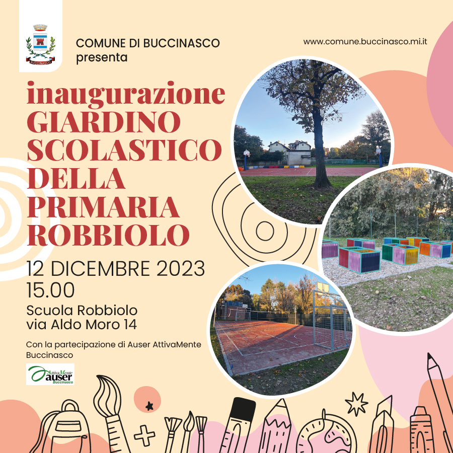 Buccinasco, Giochi, orti e sport nel nuovo giardino scolastico Robbiolo