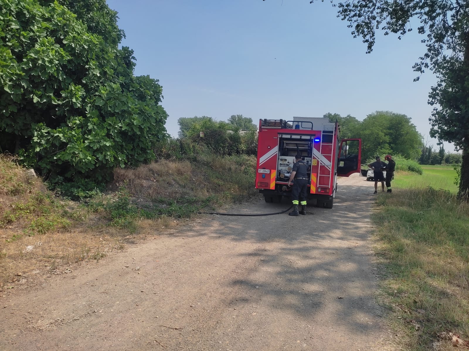 Cascina Terradeo Buccinasco, capannone incendiato