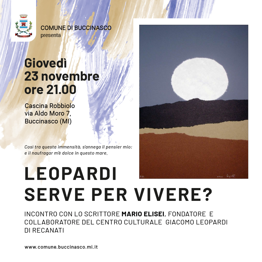 Leopardi serve per vivere? Incontro a Buccinasco