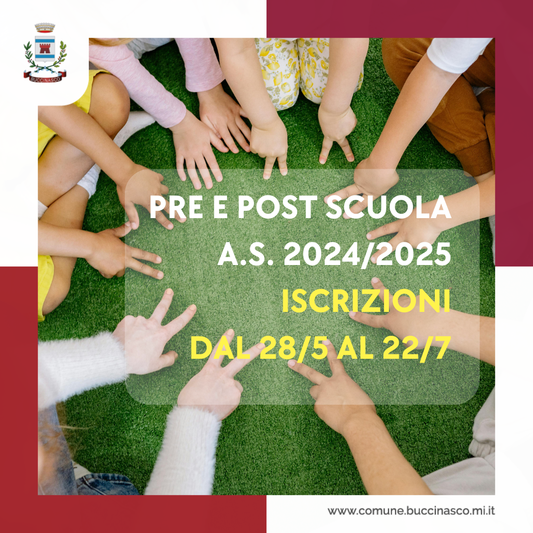 Pre e post scuola a Buccinasco, al via le iscrizioni