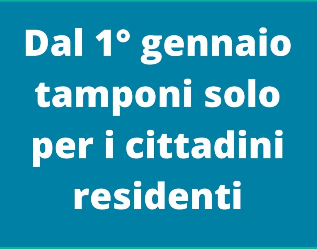 Buccinasco, dal 1° gennaio tamponi solo per i residenti