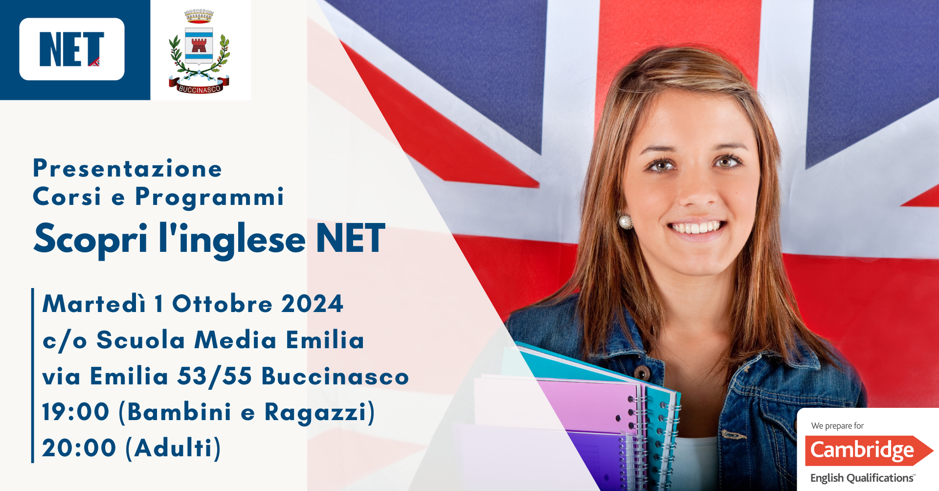 Presentazione dei corsi di inglese NET a Buccinasco