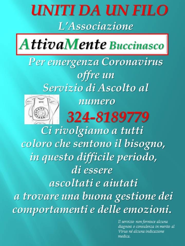 A Buccinasco un servizio di ascolto gratuito con AttivaMente