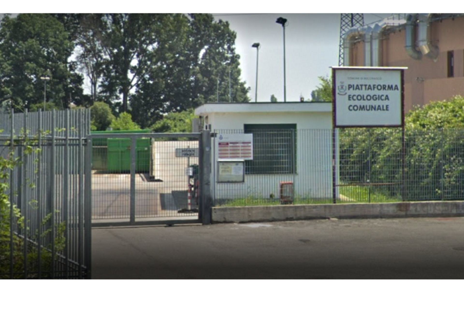 Buccinasco, Piattaforma ecologica chiusa al pubblico