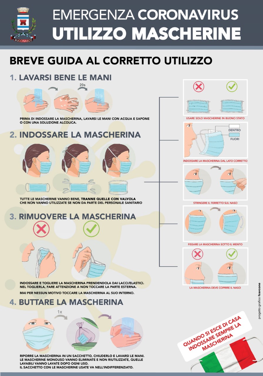 Buccinasco, come utilizzare in modo corretto le mascherine?